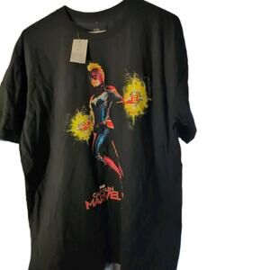 Captain Marvel Hero Pose Black Size XLarge Men’s Tee Shirt T6#815